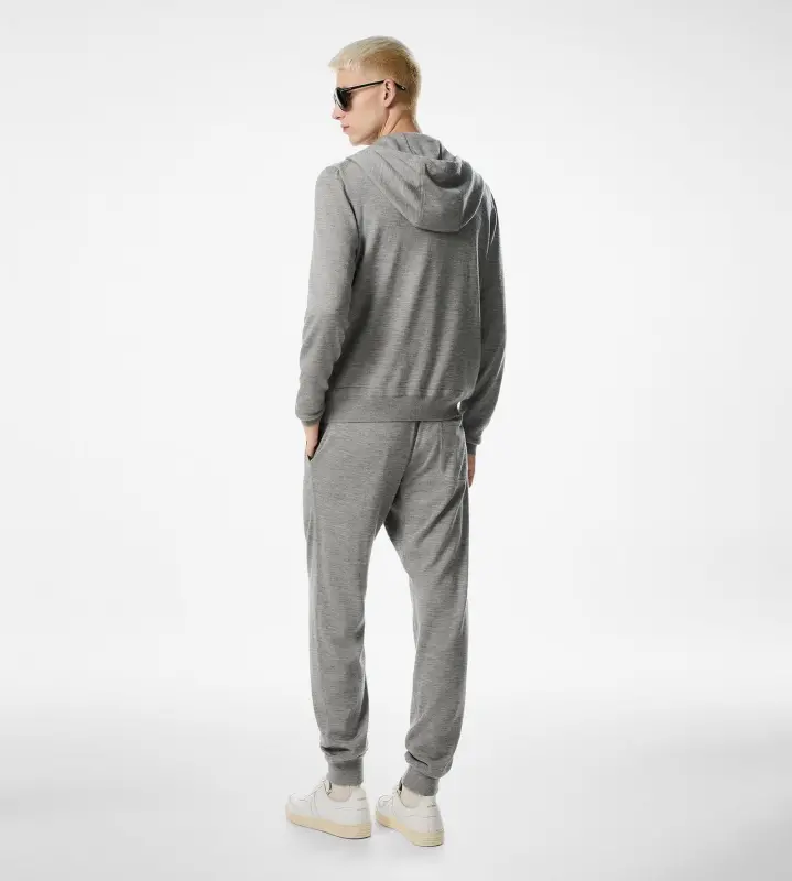 CASHMERE SILK JOGGER GREY MELANGE online